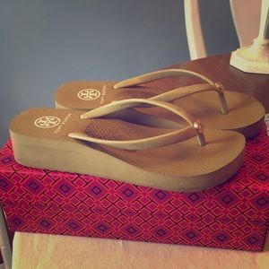 Tory Burch Wedge Flip Flops